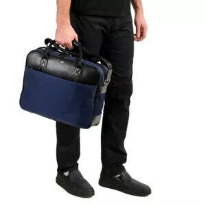 Briefcase Bag Cavalli Class Men's "Hunter" Navy Blue